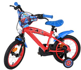 Spiderman spider-man kinderfahrrad - jungen - 14 zoll - blau rot - zwei handbremsen