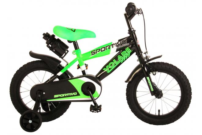 Volare Sportivo Children's Bike Boys 14 inch Neon Green Black 95% assembled