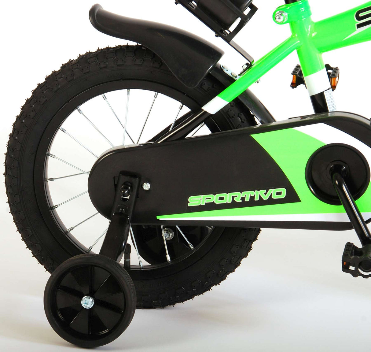 Volare Sportivo Children's Bike Boys 14 inch Neon Green Black 95% assembled