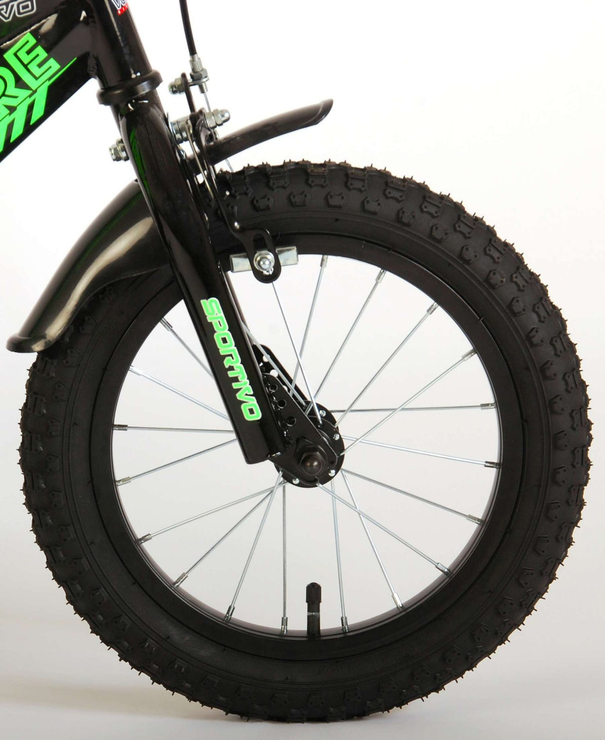 Volare Sportivo Children's Bike Boys 14 inch Neon Green Black 95% assembled