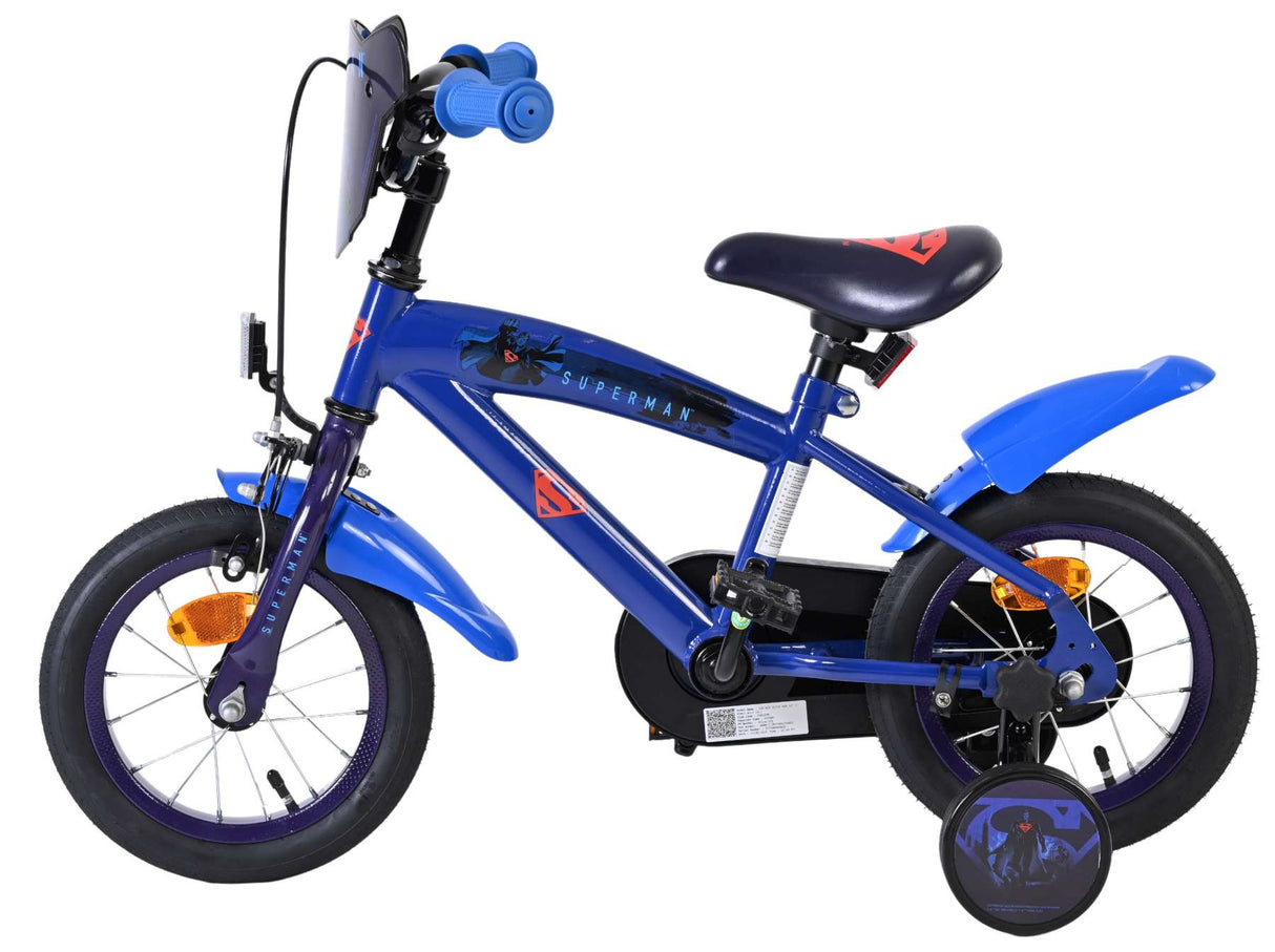 Superman kinderfiets - jongens - 12 inch - blauw