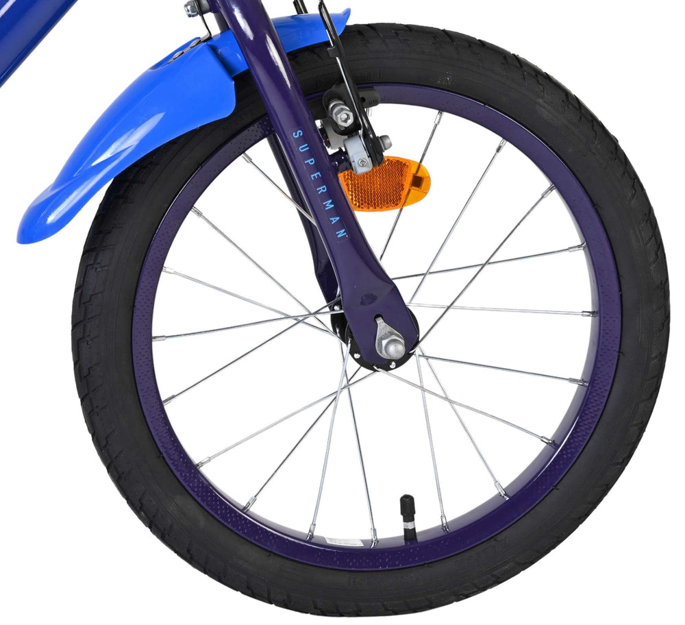 Superman children's bicycle - boys - 16 inch - blue - two hand brakes