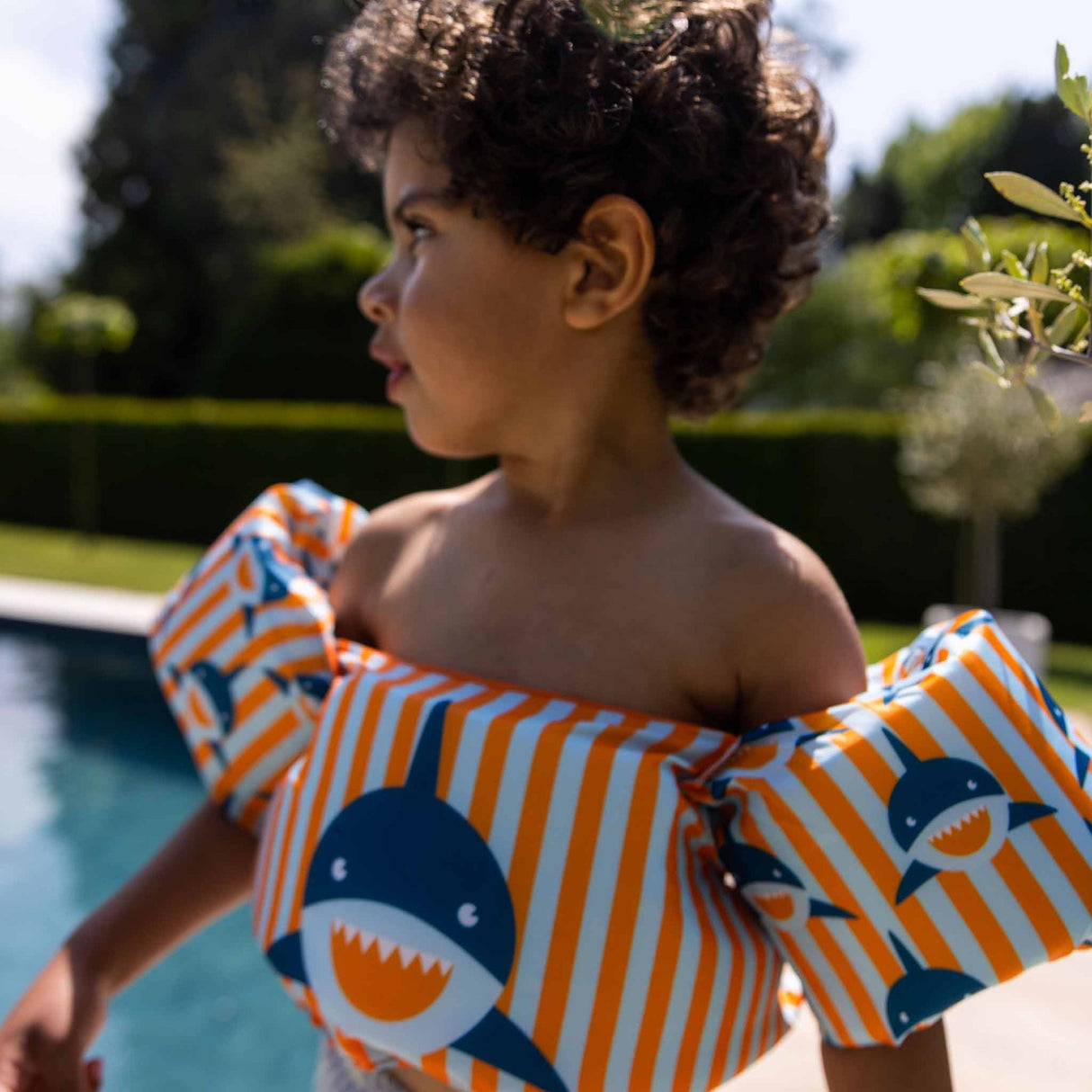 Tropical Shark | multicolored puddle jumper 2-6 years old