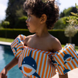 Tropical Shark | multicolored puddle jumper 2-6 years old