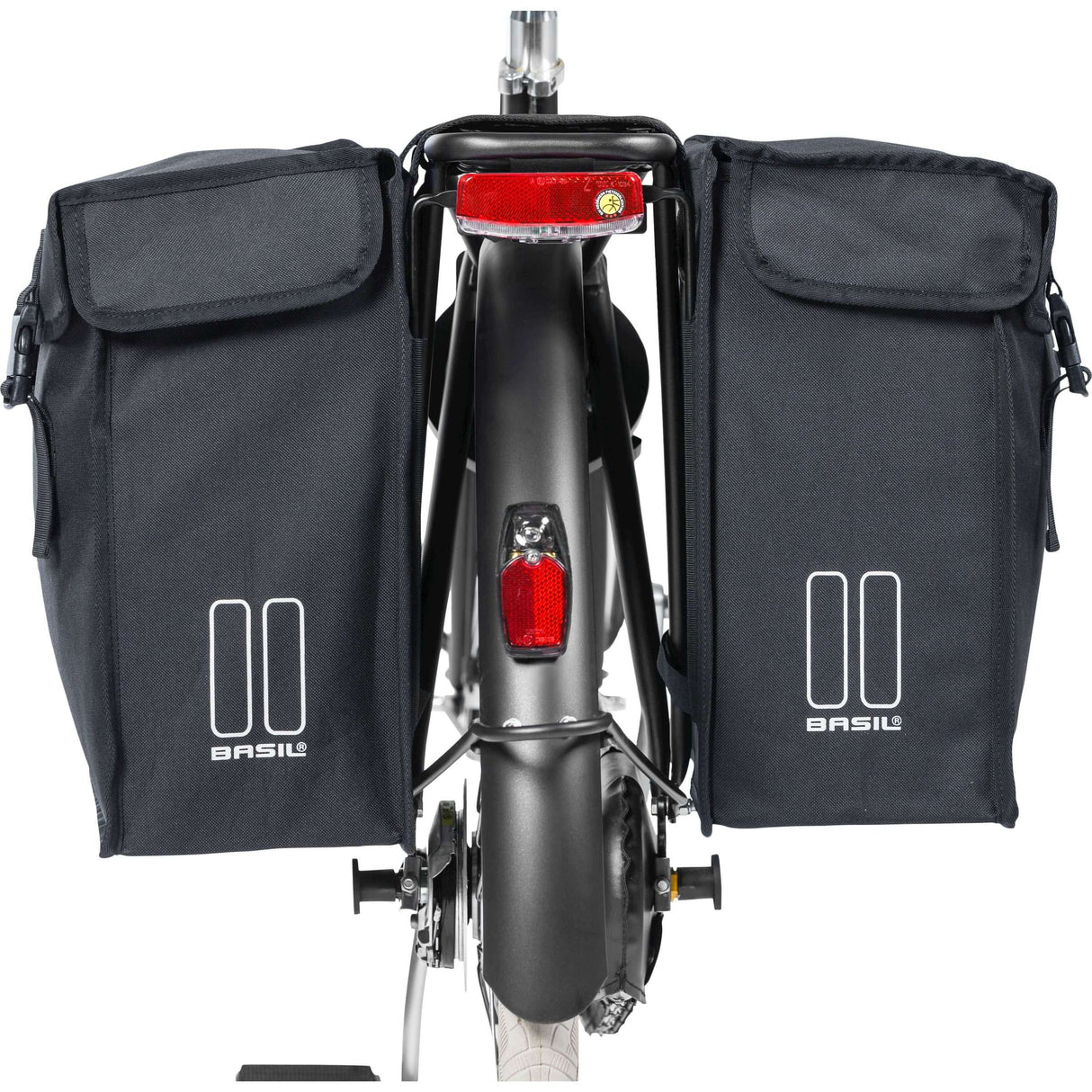 Basil Mara XXL double pannier - 47L - Women's Men's - City - Black