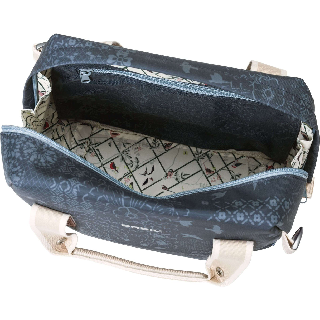 Basil Bohème City Bag- Blue, Elegant Hand-, Shoulder and handlebar bag, Water-repellent, 8 liters Content