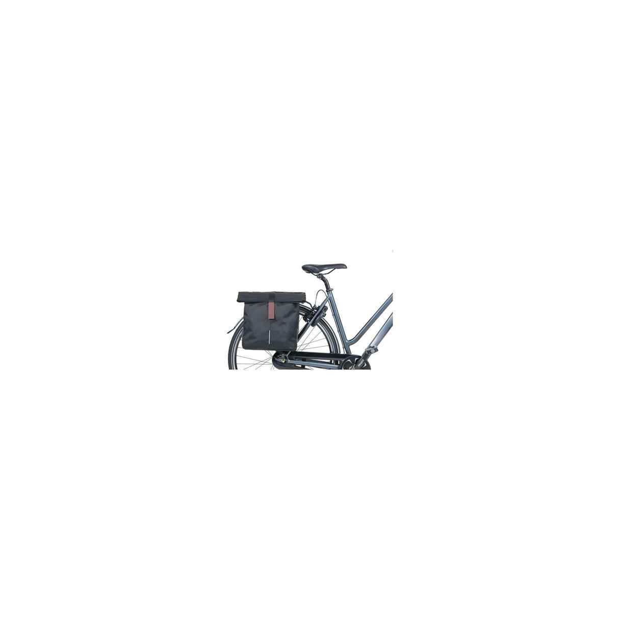 Basil City Double Bicycle Bag - voda - Repelični poliester - črni - Univerzalni most - 28-32L