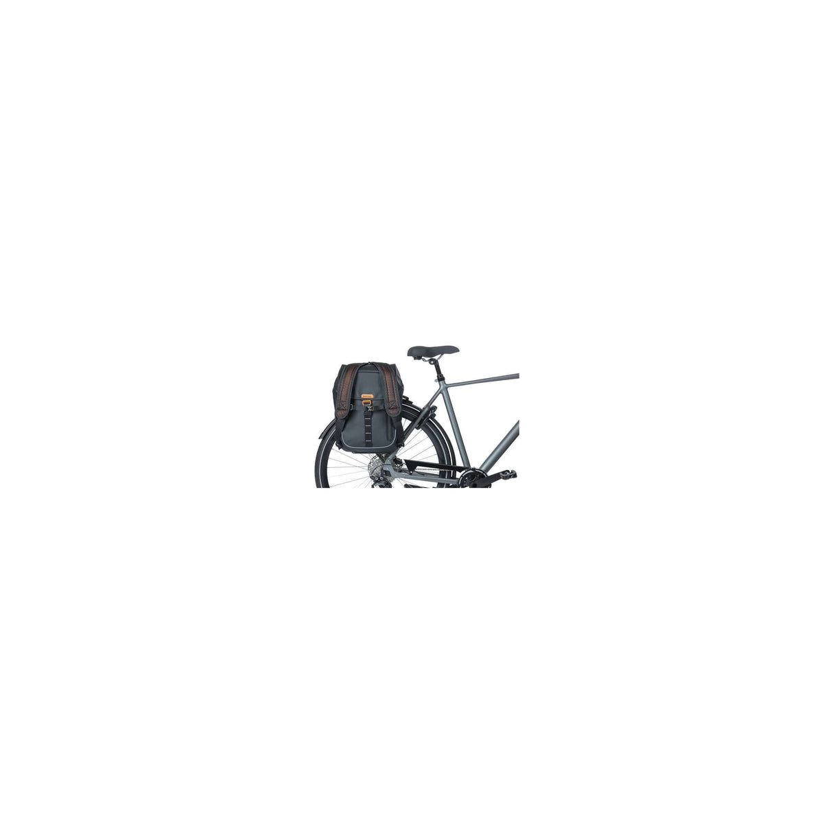 Basil Miles Tarpaulin bicycle backpack - Waterproof black backpack for men and women, 17 liters of content