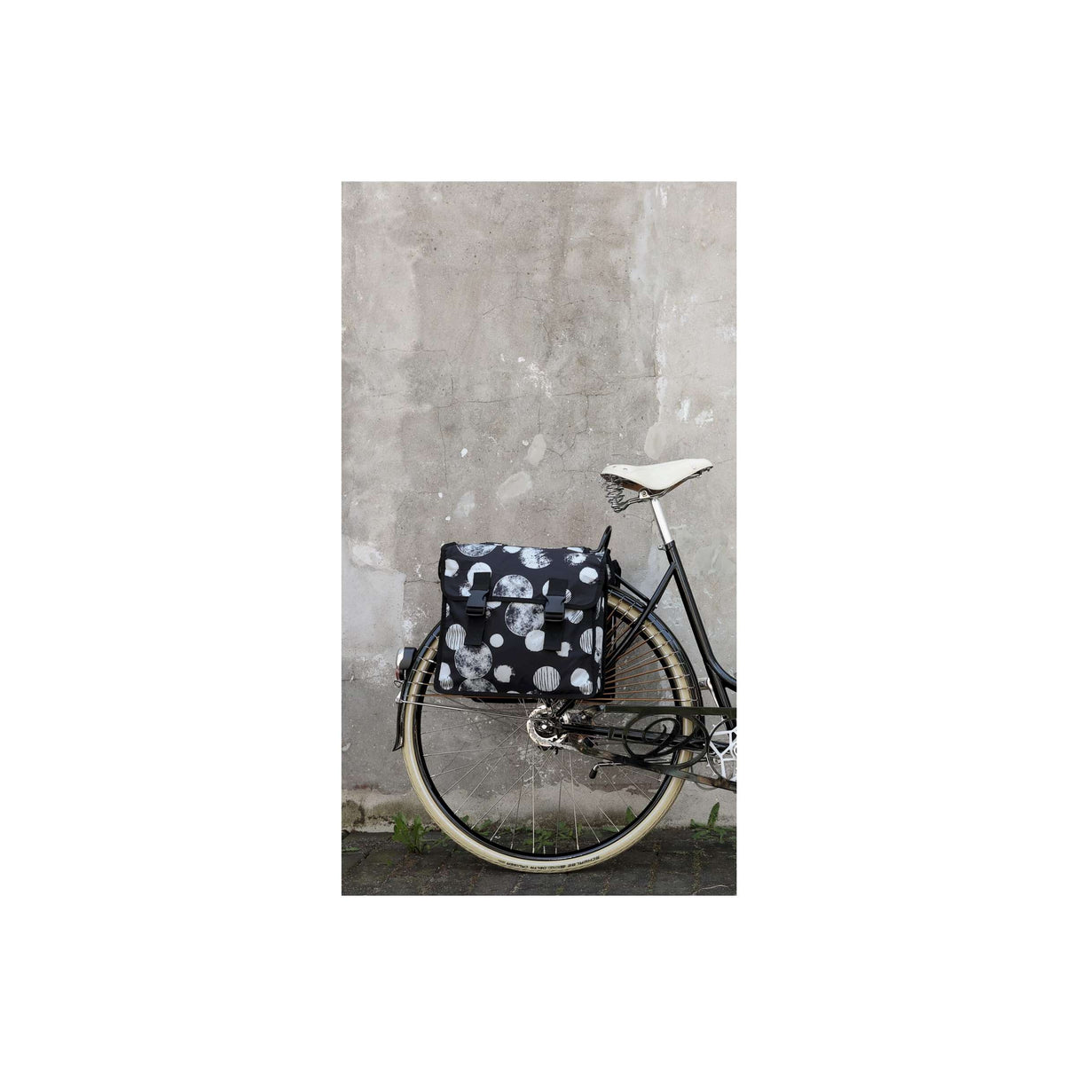 Basil Tas Mara XL Dubbel | Sphere | Zwart grijs