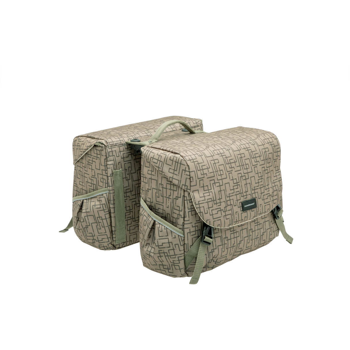 Mondi Joy Double Bicycle Bag - Water -Repellent Polyester - Racktime - Ivy Grey