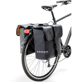 New LOOXS Bicycle Bag Odense - double, noir, eau -Pellite, réflexion, adapté aux vélos électriques