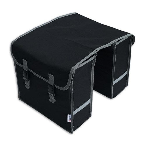 Double bicycle bag polyester 32l black gray