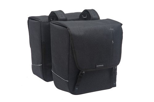 Nova Double - black double pannier for electric bicycles - water-repellent - 32L