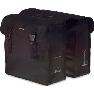 Basil Mara XL double pannier - 35L - water-repellent - reflective - black