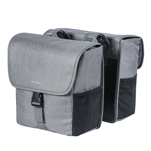 Basil Go Double Bicycle Bag Gray - 32L