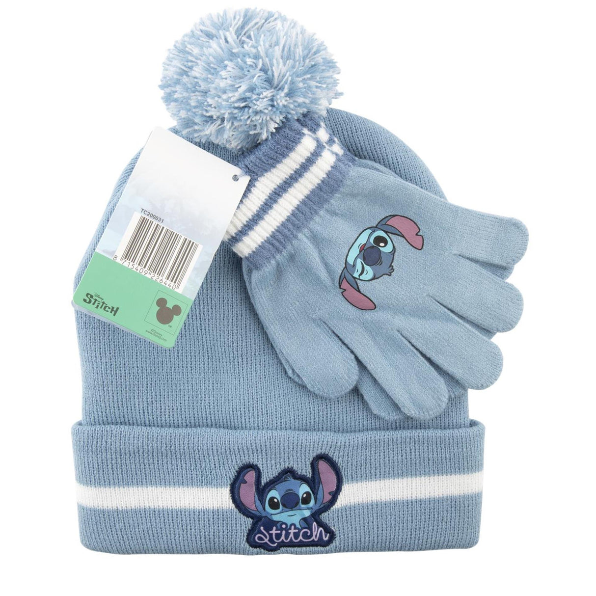 Merkoos lilo stitch winter set hat glove