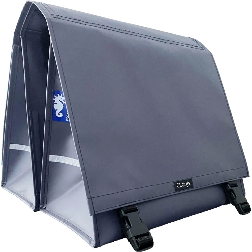Bolsa de bicicleta Clarijs Doble XL PVC 46L con Recess Matt Gray