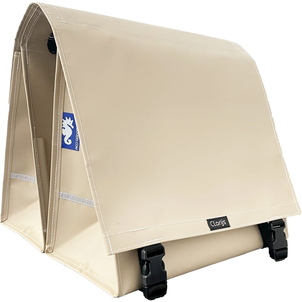 Clarijs Bicycle bag Double XL PVC 46L with recess matt sand