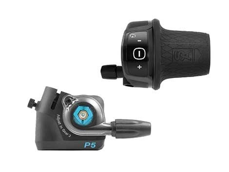 Twist Shifter à 5 vitesses avec un ajustement de la boîte à clic sur SRAM