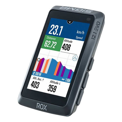 „Sigma Cycling“ kompiuteris „ROX 12.1 EVO GPS NAGHT GRAY BASIC“