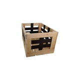 Fietskrat leren raster 20L 40x29x24cm