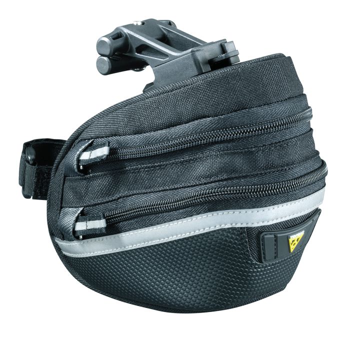 Topeak nyeregtáska wp ii m, fekete, víz -repellens, poliészter, adapter, 1,25L, QuickClick, Reflection, 152 g