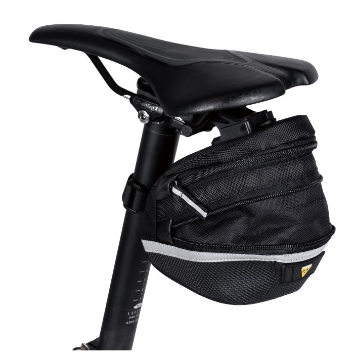 Topeak nyeregtáska wp ii m, fekete, víz -repellens, poliészter, adapter, 1,25L, QuickClick, Reflection, 152 g