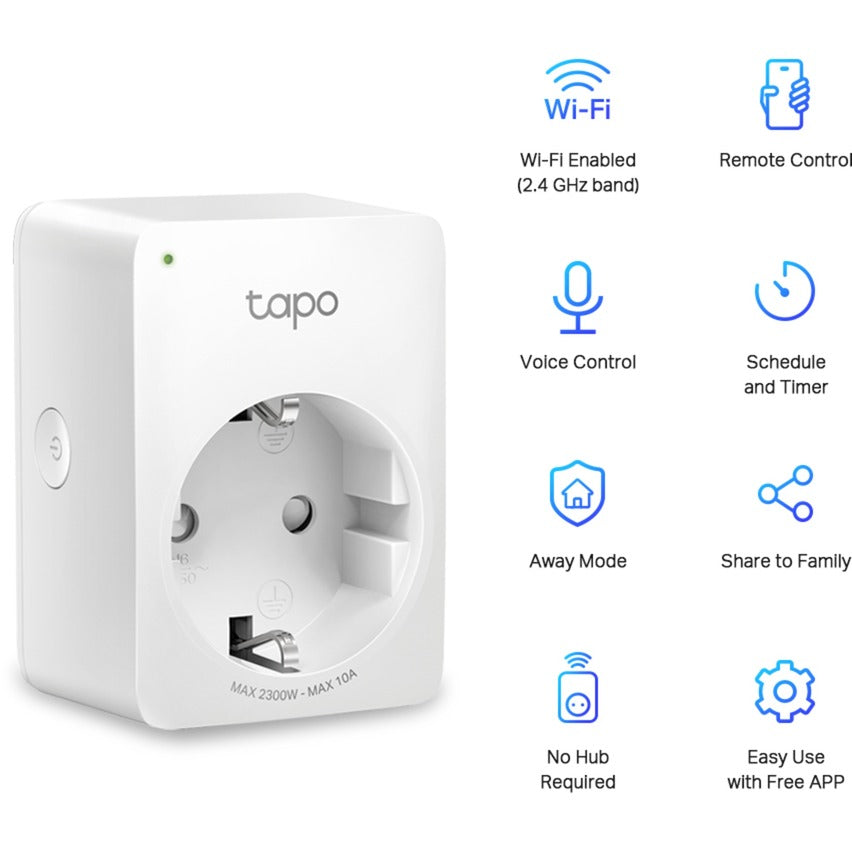 TP-Link Tapo P100 Mini WiFi Stop Contact (2 pacchetto)