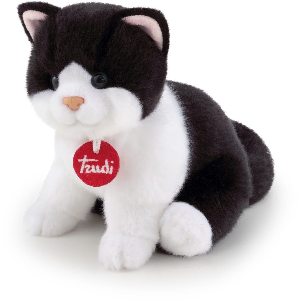 Trudi kitten brad black white: 16x19x22 cm (s-21040)