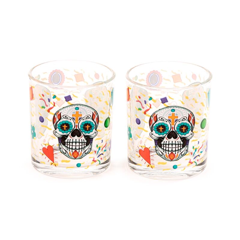 Zestaw 2 szklanek Dia de los Muertos o pojemności 250 ml