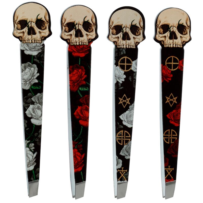 Skull og roser dannet pinsett