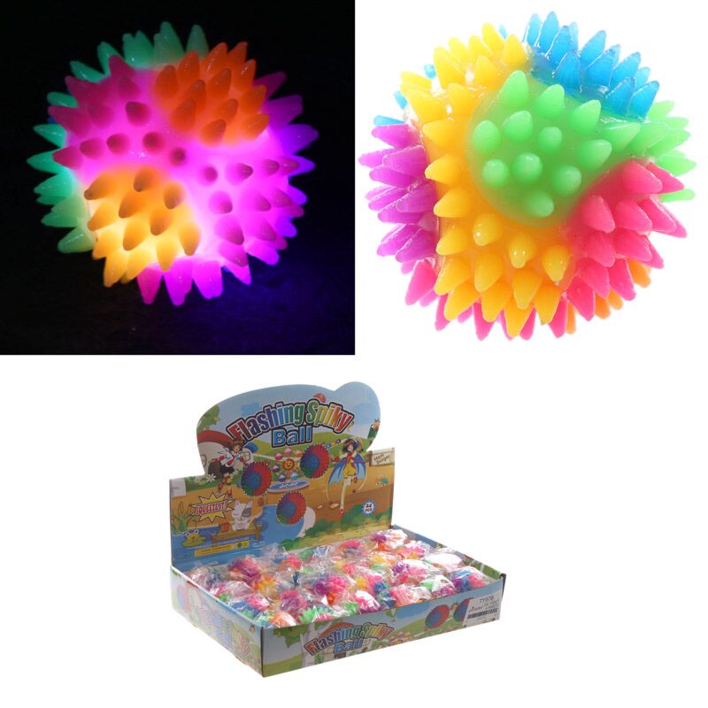 Boule de rebond pointu avec LED 5,5 cm