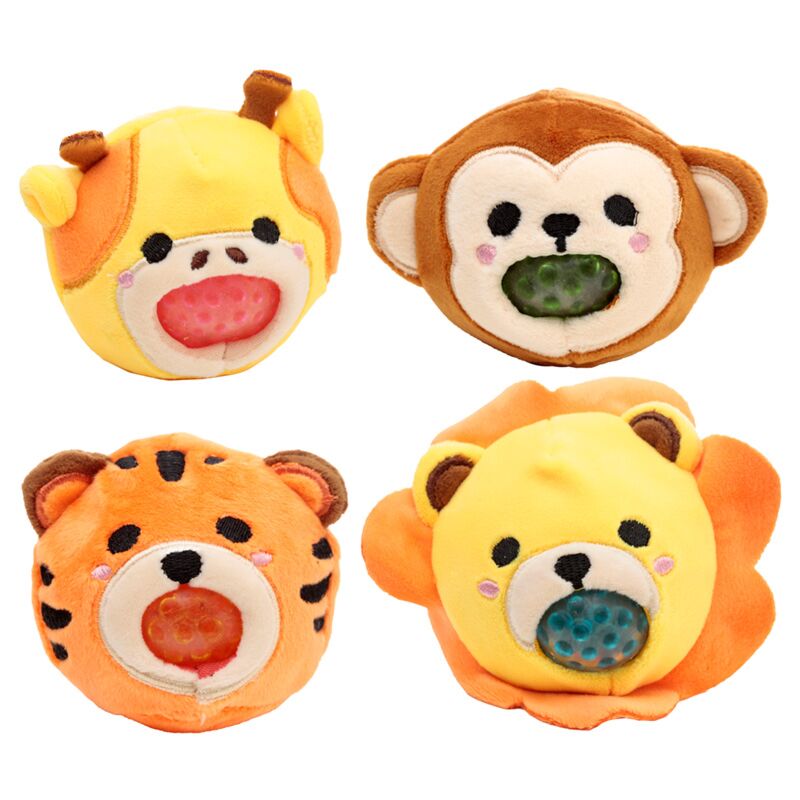 Mutes Squeezies Adoramals Lion Giraffe Affe und Tiger Plüschspielzeug