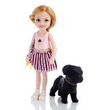 Sally dressed doll with dog accessories