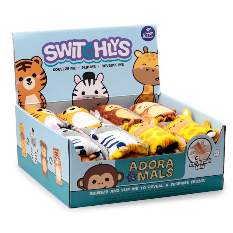 Switchlys adoramals zebra giraffe tijger aap speelgoed