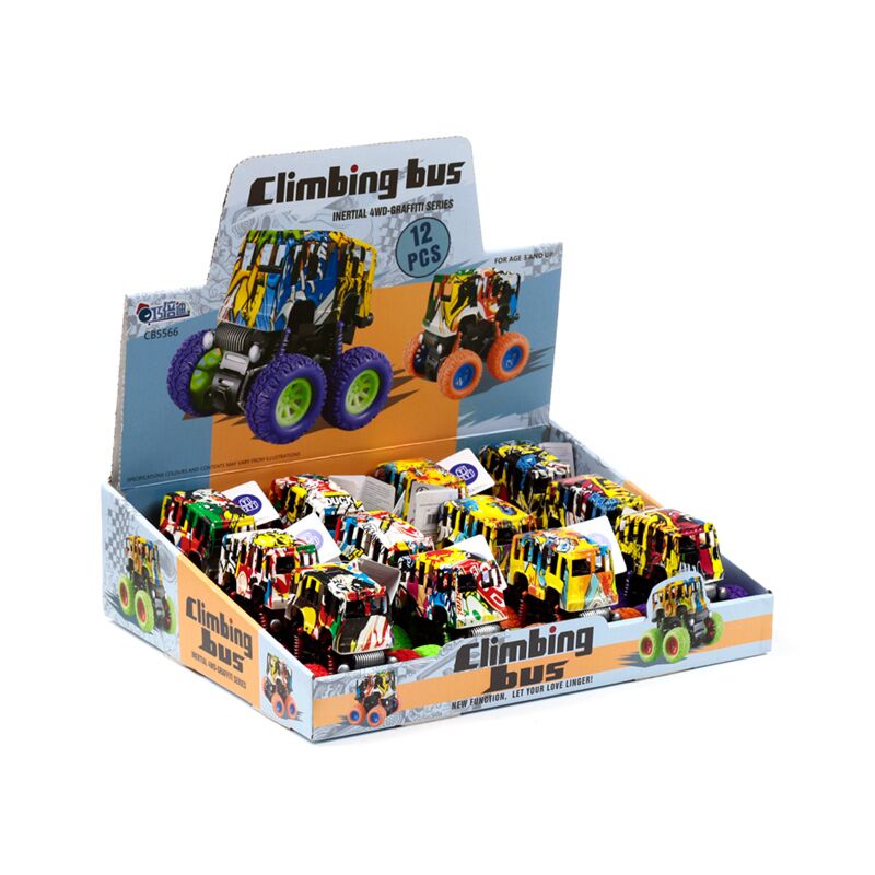 Stunt Graffiti Bus Friction push Trek Action Toys