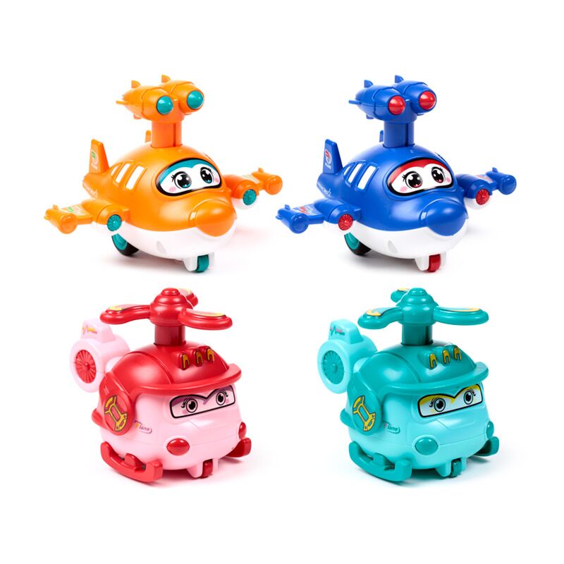 Press go schattig vliegtuig actiespeelgoed