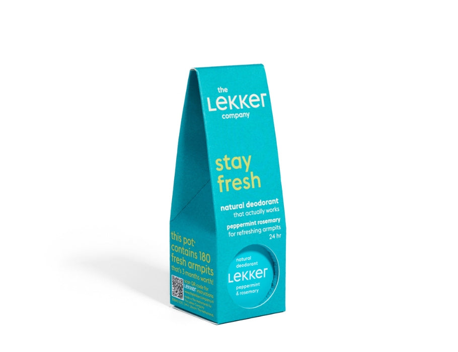 The Lekker Company Deodorant - Peppermint Rosemary - Mantente fresco