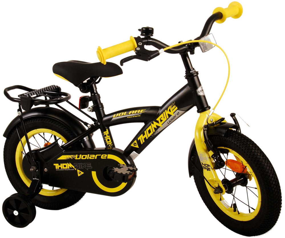 Volare Thombike Children's Bicycle - Boys - 12 inch - Black Yellow