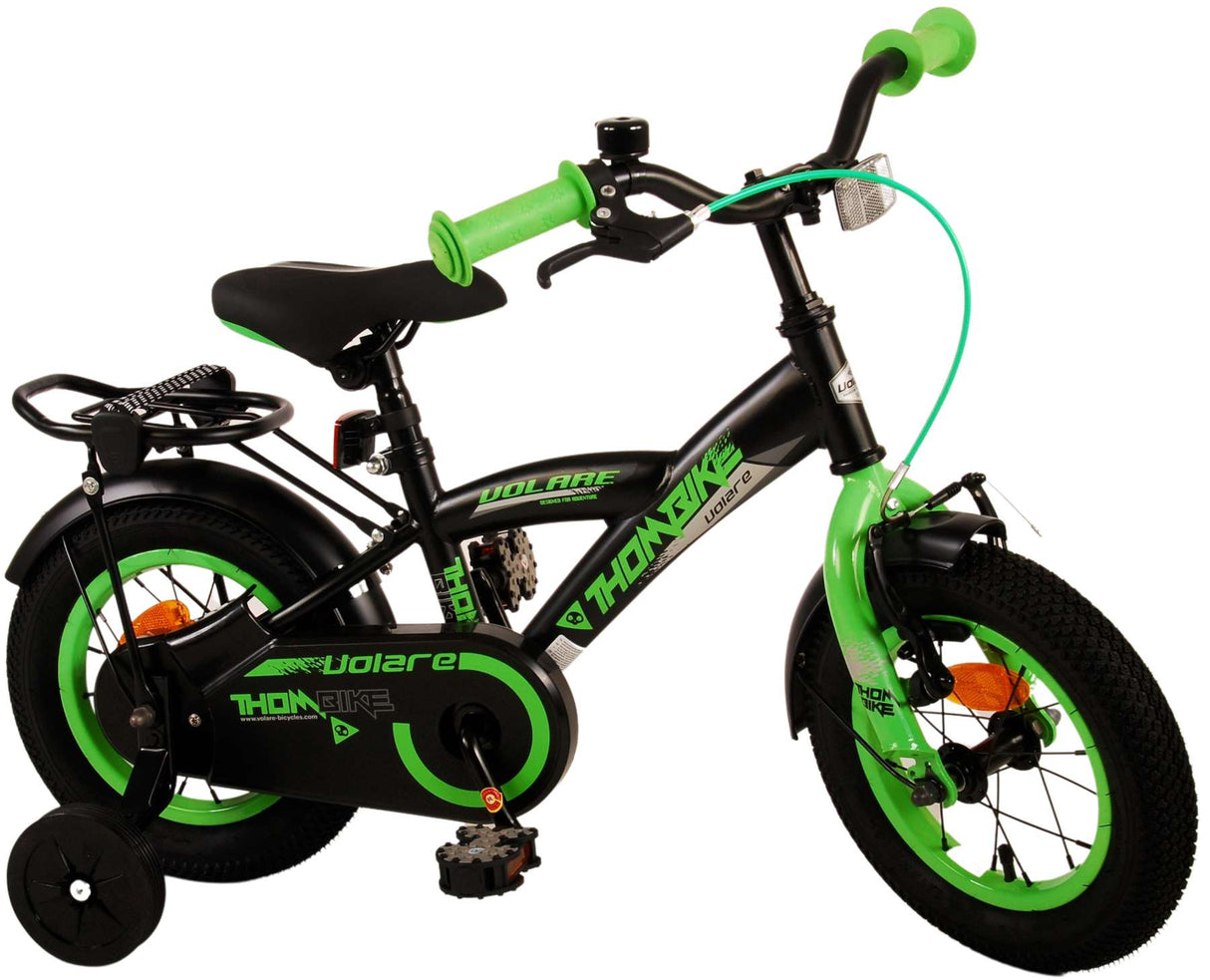 Volare Thombike Bicicleta para niños - Niños - 12 pulgadas - Black Green