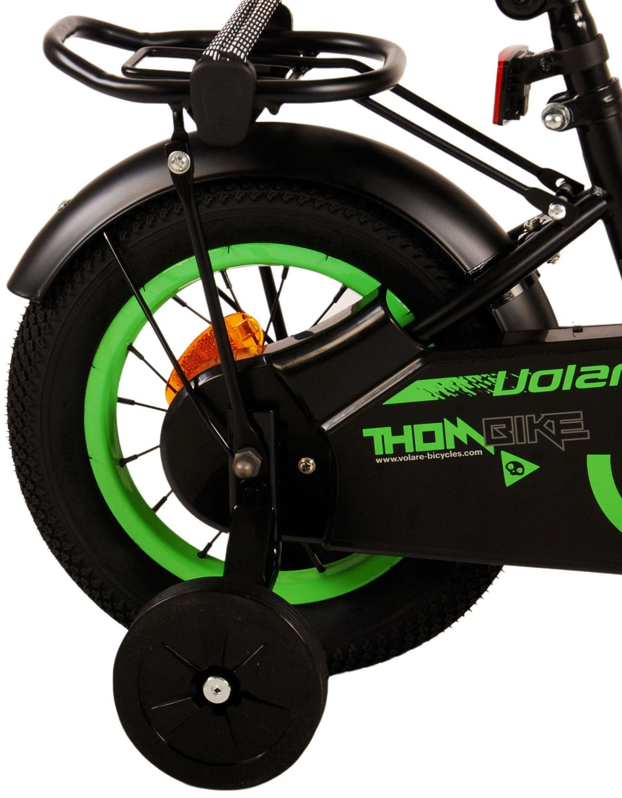 Volare Thombike Bicicleta para niños - Niños - 12 pulgadas - Black Green