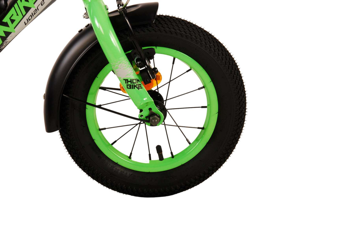 Volare Thombike Bicicleta para niños - Niños - 12 pulgadas - Black Green
