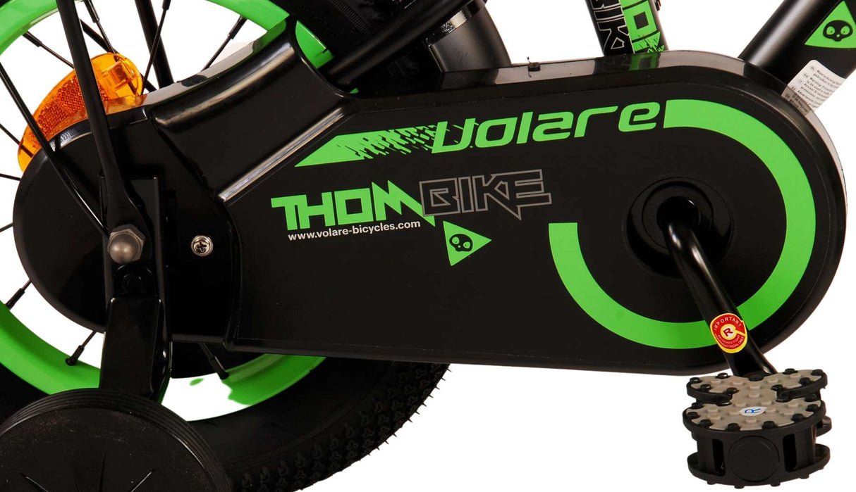 Volare Thombike Bicicleta para niños - Niños - 12 pulgadas - Black Green