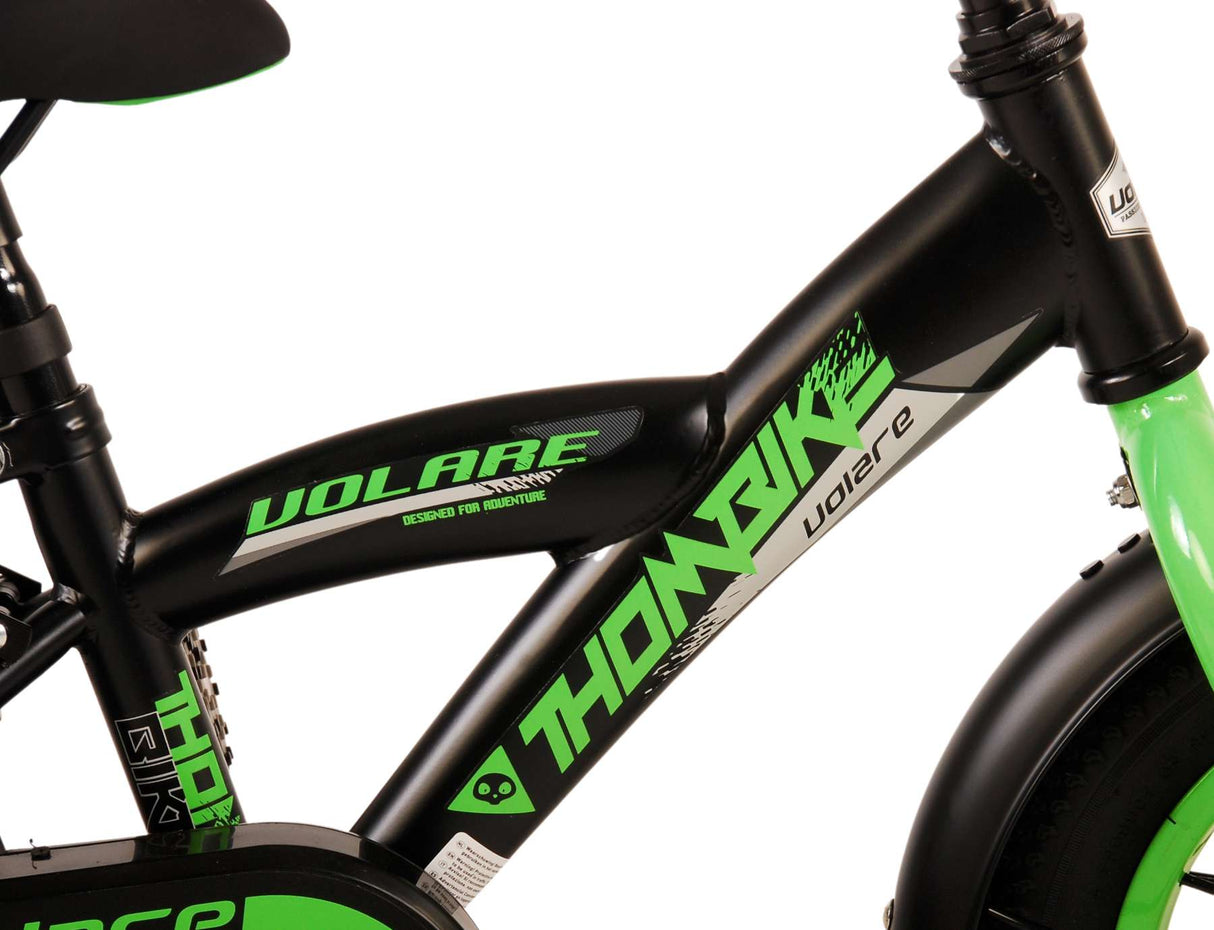 Volare Thombike Bicicleta para niños - Niños - 12 pulgadas - Black Green