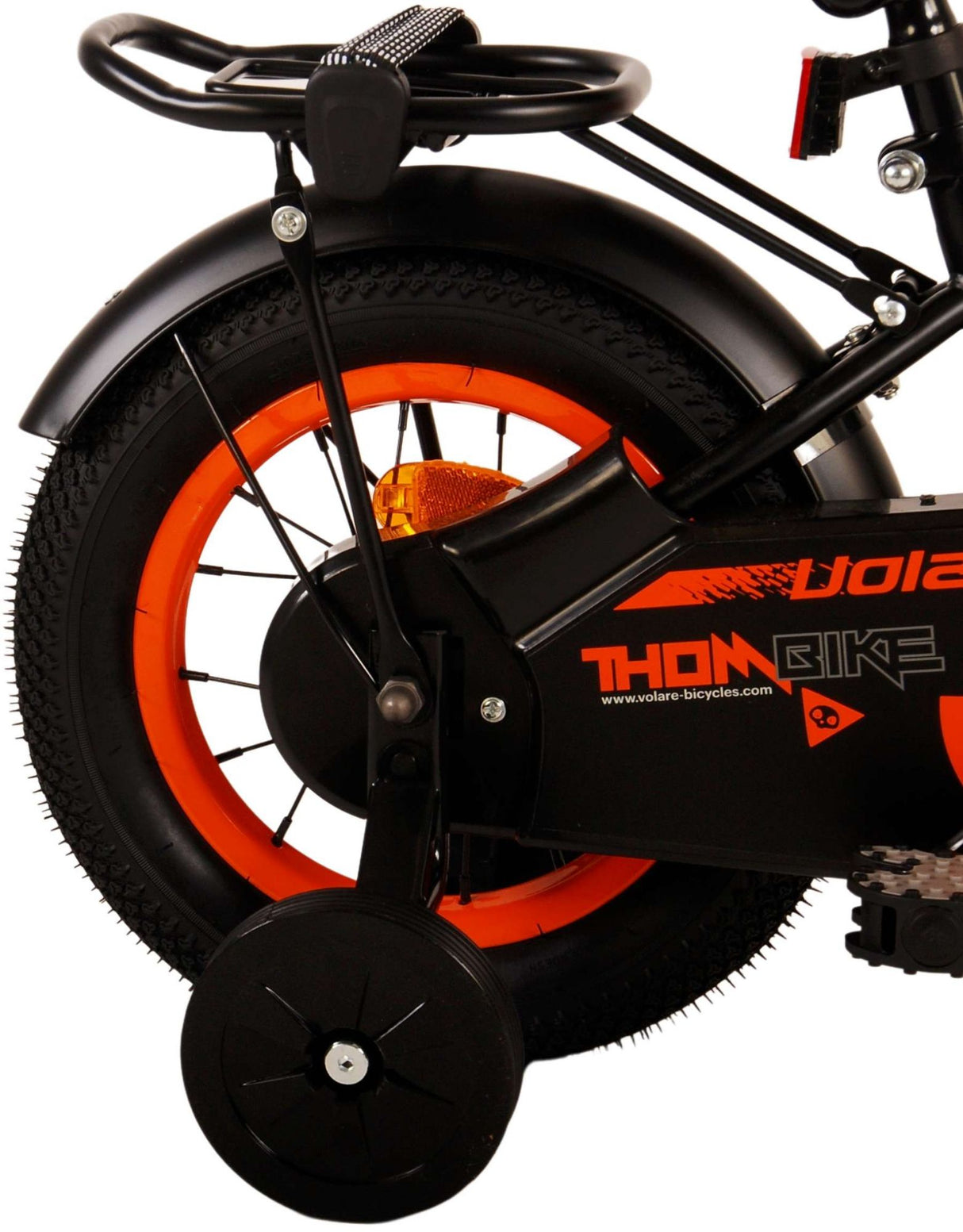 Volare Thombike Children's Bicycle - Boys - 12 inch - Black Orange