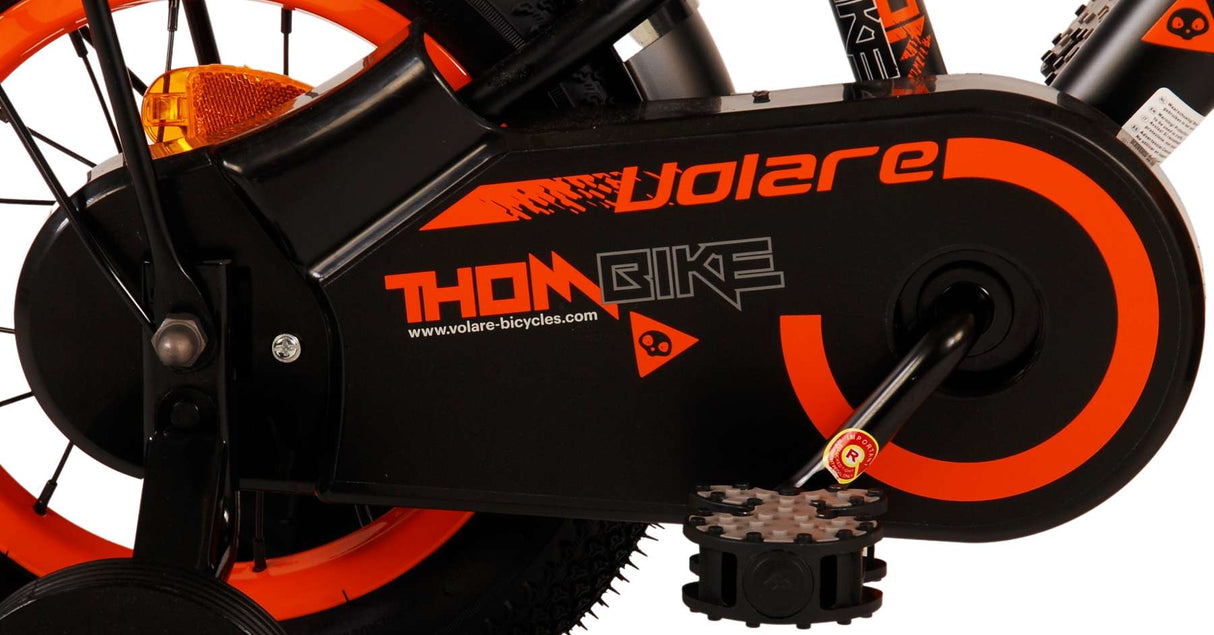 Volare Thombike Children's Bicycle - Boys - 12 inch - Black Orange