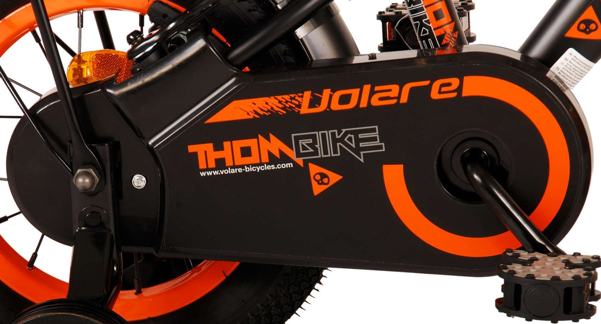 Bike per bambini Volare Thbike - Boys - 12 pollici - Arancia nera - Freni a due mani
