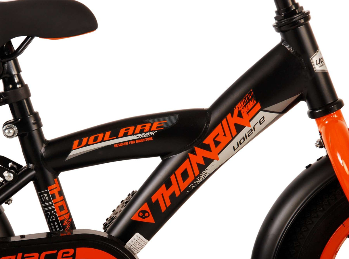 Volare Thombike Children's Bicycle - Boys - 12 inch - Black Orange