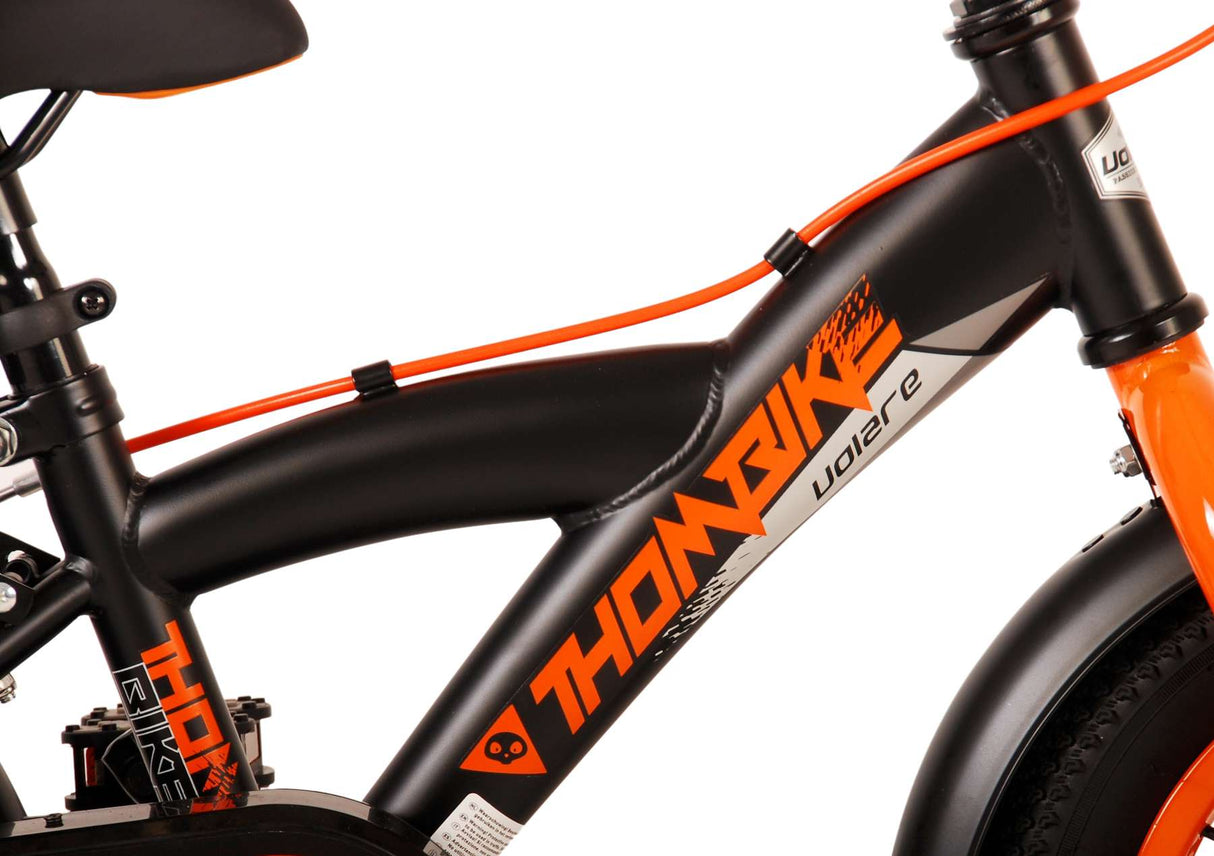 Bike per bambini Volare Thbike - Boys - 12 pollici - Arancia nera - Freni a due mani