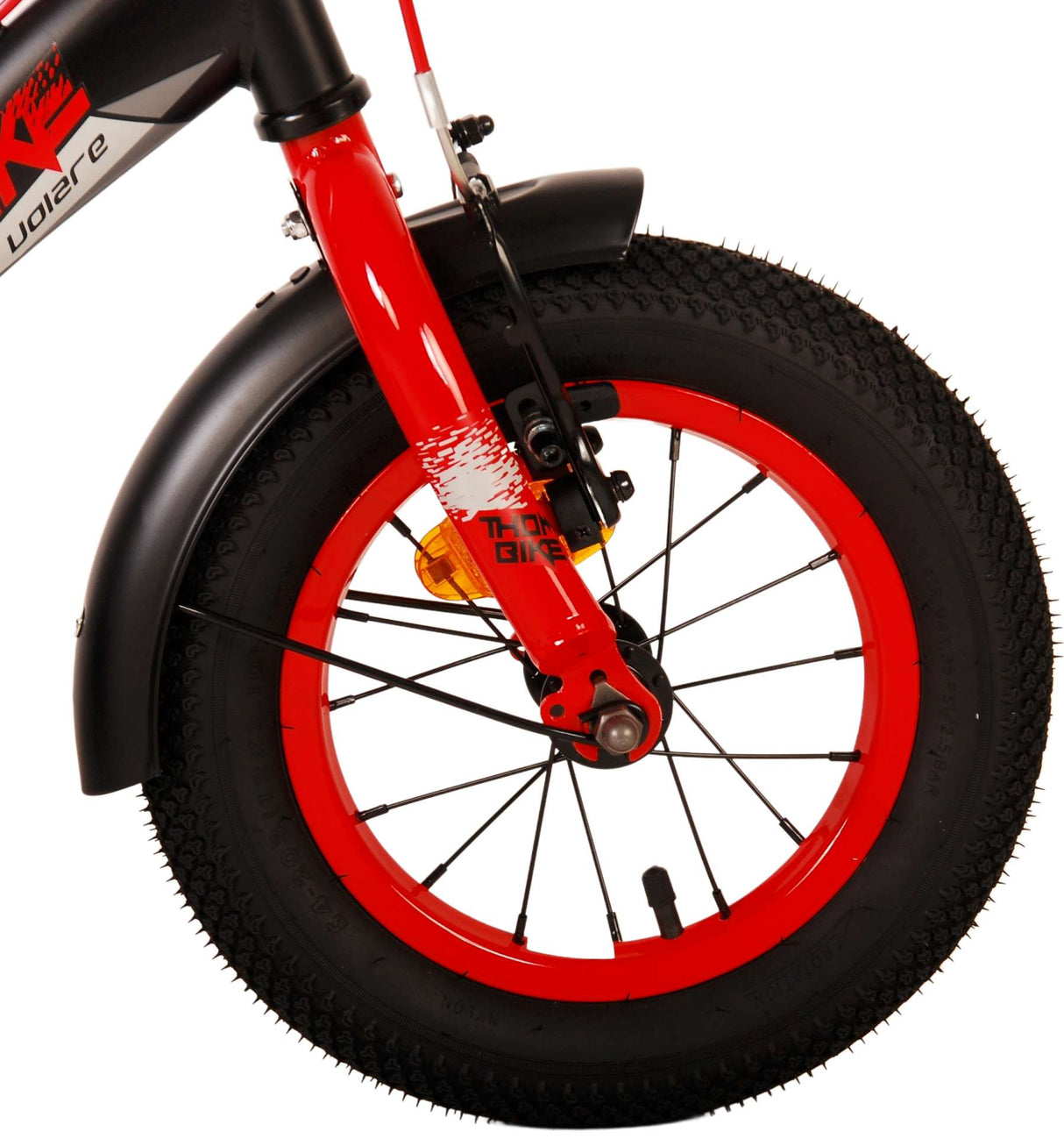 Volare Thombike Children's Bike Boys 12 inch Black Red Two Hand brakes